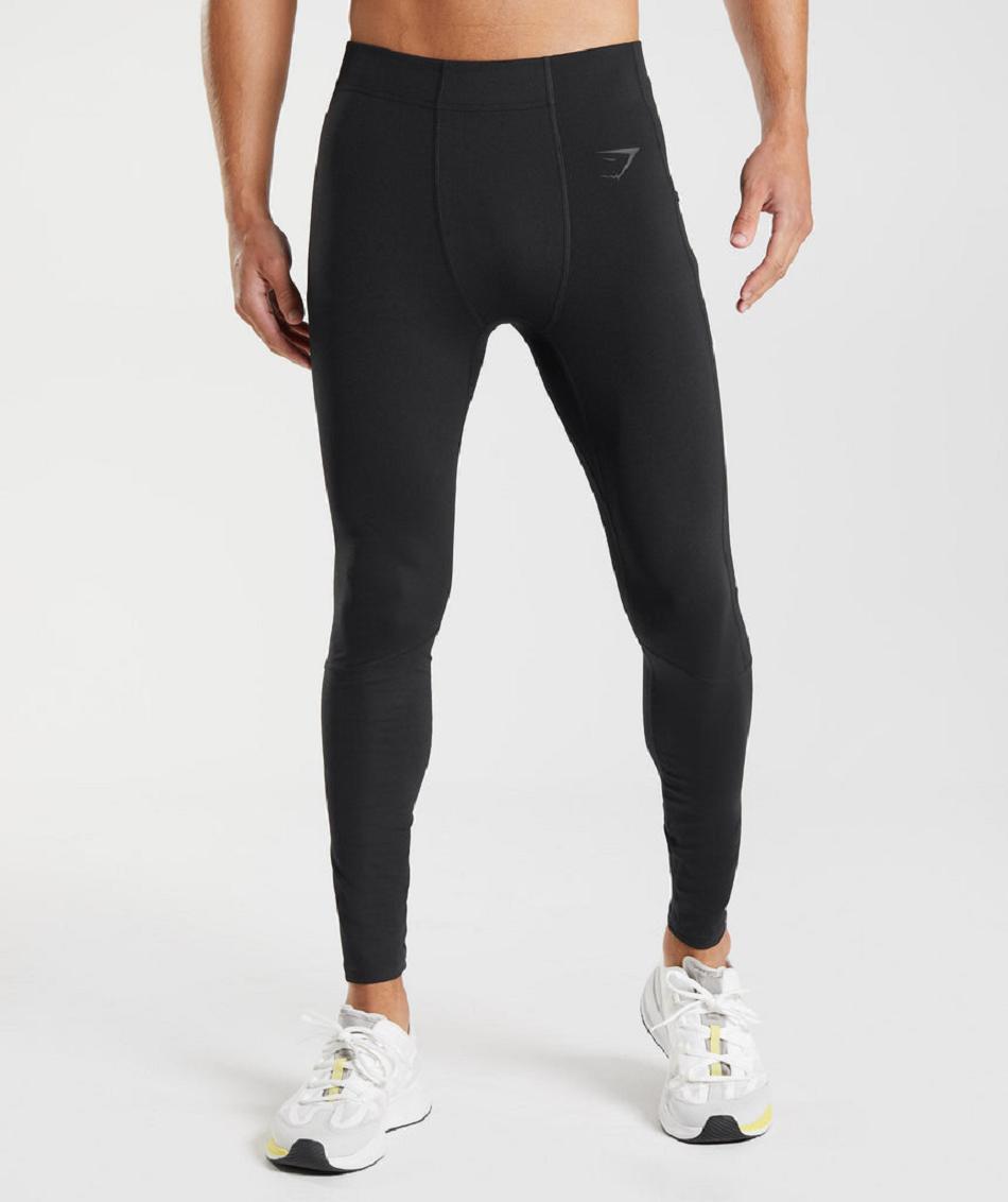 Leggins Gymshark Control Baselayer Hombre Negras | CO 3943SGL